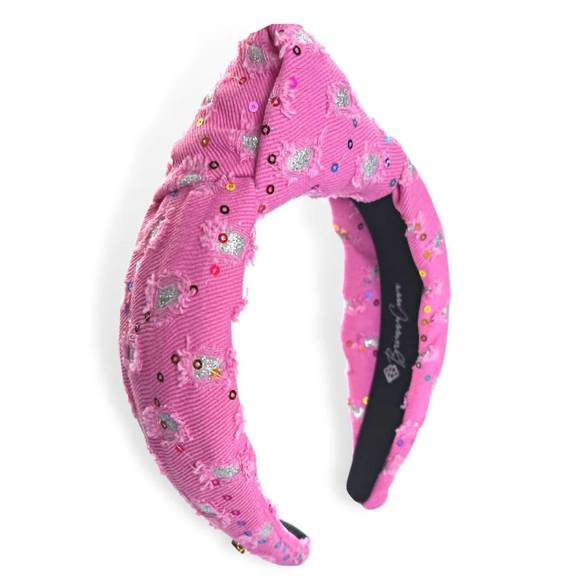 NEW BRIANNA CANNON women's denim headband in pink - Picture 1 of 1